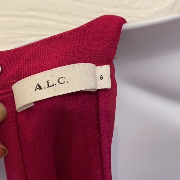 ALC Scallop Trim Keyhole Back Halter Dress 6 - Picture 8 of 10